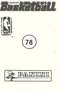 1990-91 Panini Stickers #78 Pooh Richardson Back