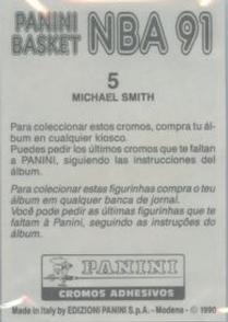 1990-91 Panini Stickers (Spanish) #5 Michael Smith Back