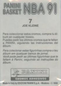 1990-91 Panini Stickers (Spanish) #7 Joe Kleine Back