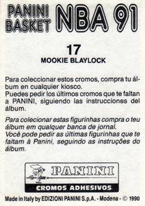 1990-91 Panini Stickers (Spanish) #17 Mookie Blaylock Back