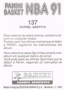 1990-91 Panini Stickers (Spanish) #137 Darrell Griffith Back