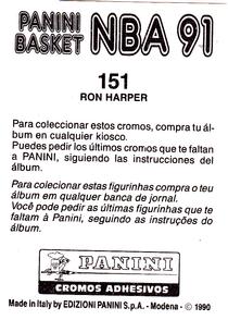 1990-91 Panini Stickers (Spanish) #151 Ron Harper Back