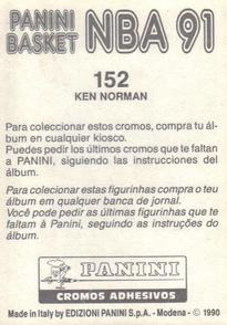 1990-91 Panini Stickers (Spanish) #152 Ken Norman Back