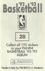 1992-93 Panini Stickers #28 Ron Harper Back