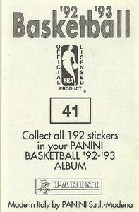 1992-93 Panini Stickers #41 Tom Chambers Back