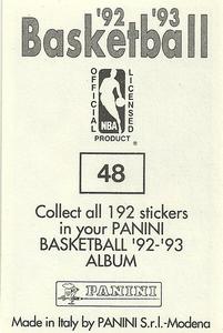 1992-93 Panini Stickers #48 Terry Porter Back
