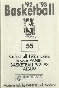 1992-93 Panini Stickers #55 Duane Causwell Back