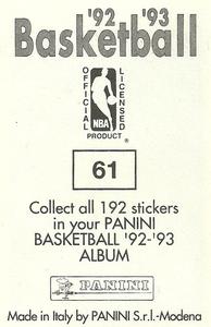 1992-93 Panini Stickers #61 Gary Payton Back