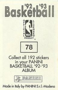 1992-93 Panini Stickers #78 Kenny Smith Back