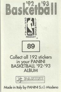 1992-93 Panini Stickers #89 Sidney Green Back