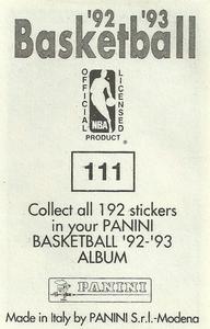1992-93 Panini Stickers #111 Sam Vincent Back