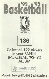 1992-93 Panini Stickers #136 Craig Ehlo Back
