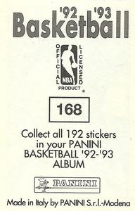 1992-93 Panini Stickers #168 Willie Burton Back