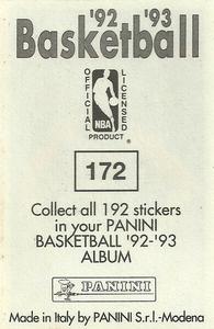 1992-93 Panini Stickers #172 Chris Morris Back