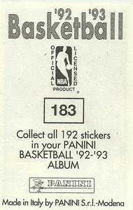 1992-93 Panini Stickers #183 Armon Gilliam Back
