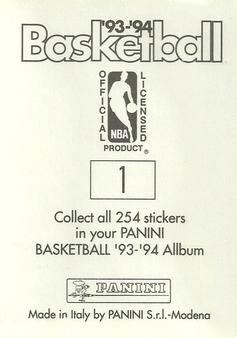 1993-94 Panini Stickers #1 John Paxson  Back