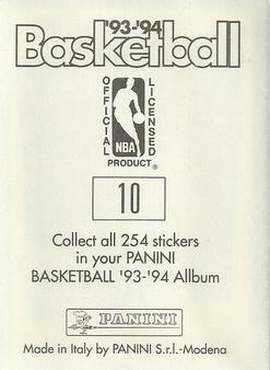 1993-94 Panini Stickers #10 Sarunas Marciulionis  Back