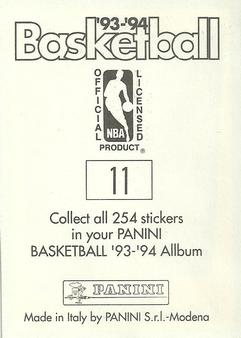 1993-94 Panini Stickers #11 Chris Mullin  Back