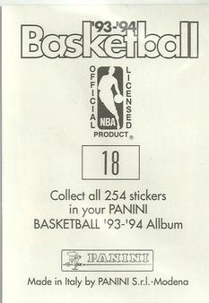 1993-94 Panini Stickers #18 Danny Manning  Back