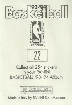 1993-94 Panini Stickers #22 John Williams  Back