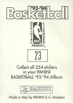 1993-94 Panini Stickers #23 Sam Bowie  Back