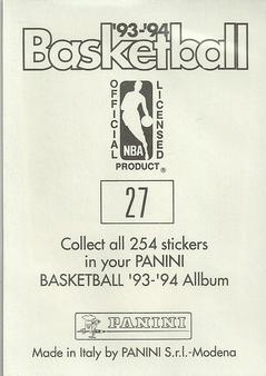 1993-94 Panini Stickers #27 A.C. Green  Back