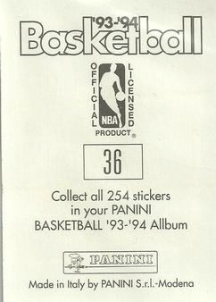 1993-94 Panini Stickers #36 Tom Chambers  Back