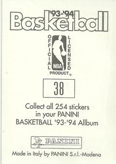 1993-94 Panini Stickers #38 Kevin Johnson  Back