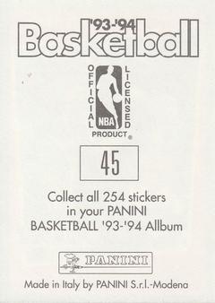 1993-94 Panini Stickers #45 Jerome Kersey  Back