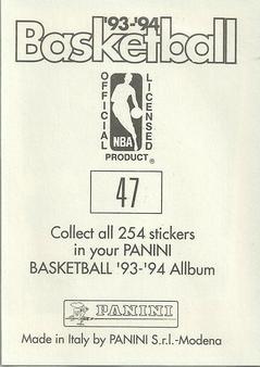 1993-94 Panini Stickers #47 Clifford Robinson  Back