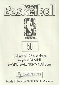 1993-94 Panini Stickers #50 Anthony Bonner  Back