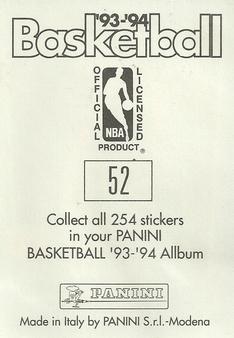 1993-94 Panini Stickers #52 Kurt Rambis  Back
