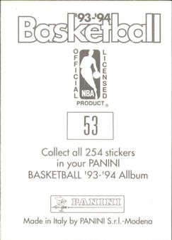 1993-94 Panini Stickers #53 Kings Team Logo  Back
