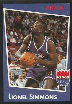 1993-94 Panini Stickers #55 Lionel Simmons  Front