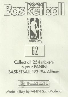 1993-94 Panini Stickers #62 Supersonics Team Logo  Back
