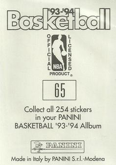 1993-94 Panini Stickers #65 Gary Payton  Back