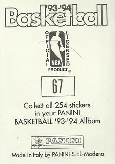 1993-94 Panini Stickers #67 Ricky Pierce  Back