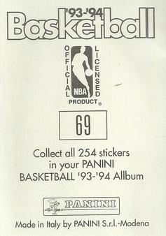 1993-94 Panini Stickers #69 Derek Harper  Back