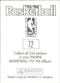 1993-94 Panini Stickers #72 Mike Iuzzolino  Back