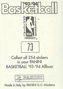 1993-94 Panini Stickers #73 Jim Jackson  Back