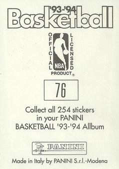 1993-94 Panini Stickers #76 Randy White  Back