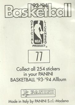 1993-94 Panini Stickers #77 LaPhonso Ellis  Back