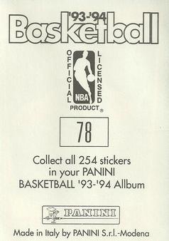 1993-94 Panini Stickers #78 Scott Hastings  Back