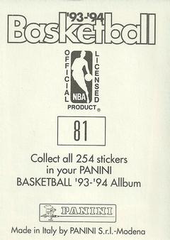 1993-94 Panini Stickers #81 Marcus Liberty  Back