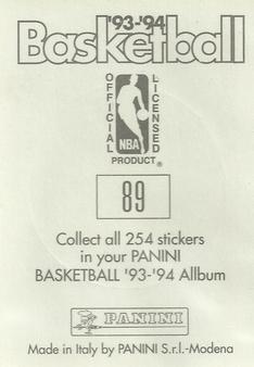 1993-94 Panini Stickers #89 Rockets Team Logo  Back