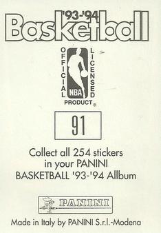 1993-94 Panini Stickers #91 Vernon Maxwell  Back