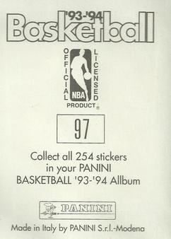 1993-94 Panini Stickers #97 Mike Brown  Back