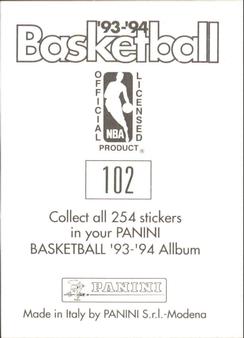 1993-94 Panini Stickers #102 Doug West  Back
