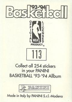 1993-94 Panini Stickers #113 David Benoit  Back