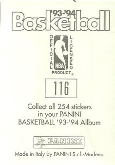 1993-94 Panini Stickers #116 Jazz Team Logo  Back